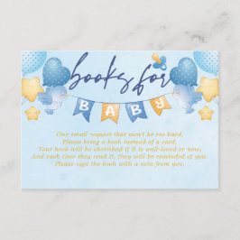 Baby Boy Beer Baby shower Boeken voor Baby Informatiekaartje