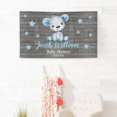 Baby Boy Beer Banner Sign Rustige Backdrop Shower (Insitu)