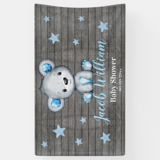 Baby Boy Beer Banner Sign Rustige Backdrop Shower (Verticaal)