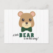 Baby Boy Beer Green & Gold Baby shower Uitnodiging (Voorkant)