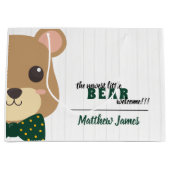Baby Boy Beer Green & Gold Groot Cadeauzakje (Voorkant)