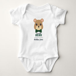 Baby Boy Beer Green & Gold Romper