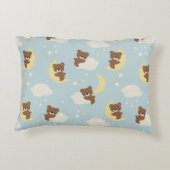 Baby Boy Beer op Cloud Sierkussen Accent Kussen (Achterkant)