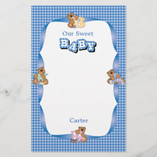 Baby Boy Beer Scrapbooking Briefpapier