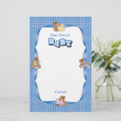 Baby Boy Beer Scrapbooking Briefpapier (Staand voorkant)