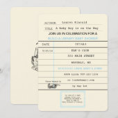 Baby Boy  Bibliotheek Kaart Boek Douche (Voorkant / Achterkant)