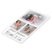 Baby Boy Birth Aankondiging Flexible Photo Magnet Magneet (Linkerzijde)