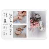 Baby Boy Birth Aankondiging Flexible Photo Magnet Magneet (Horizontaal)
