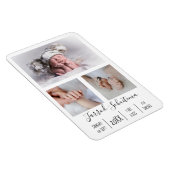 Baby Boy Birth Aankondiging Flexible Photo Magnet Magneet (Rechterzijde)