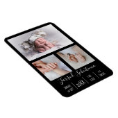 Baby Boy Birth Aankondiging Flexible Photo Magnet Magneet (Rechterzijde)