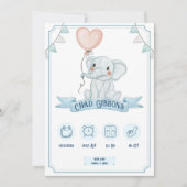 Baby Boy Birth Announcement Aankondiging (Voorkant)