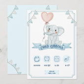 Baby Boy Birth Announcement Aankondiging (Voorkant / Achterkant)