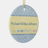 Baby Boy Birth Announcement Ornament (Rechts)