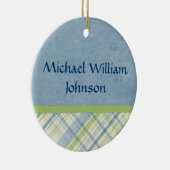 Baby Boy Birth Announcement Ornament Keepomwille (Rechts)