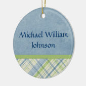 Baby Boy Birth Announcement Ornament Keepomwille (Links)