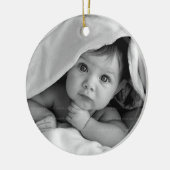 Baby Boy Birth Announcement Pearls Keramisch Ornament (Links)