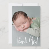 Baby Boy Birth Announding baby shower Bedankt (Voorkant)