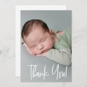 Baby Boy Birth Announding baby shower Bedankt (Voorkant / Achterkant)