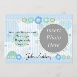 Baby Boy Birth Announement Aankondiging