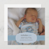 Baby Boy Birth Announement Aankondiging (Voorkant / Achterkant)