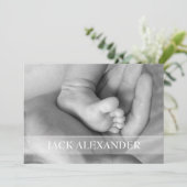 Baby Boy Birth Announement Aankondiging (Staand voorkant)