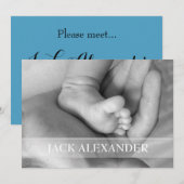 Baby Boy Birth Announement Aankondiging (Voorkant / Achterkant)