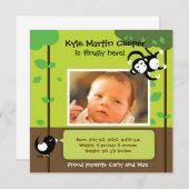 Baby Boy Birth Announement Aankondiging (Voorkant / Achterkant)