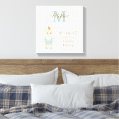 Baby Boy Birth Announement Canvas Afdruk (Insitu (Slaapkamer))