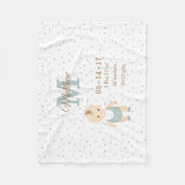 Baby Boy Birth Announement Fleece Deken (Voorkant)