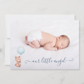 Baby Boy Birth Announement Kaart (Achterkant)