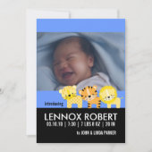 Baby Boy Birth Announounding Fotokaarten Aankondiging (Voorkant)