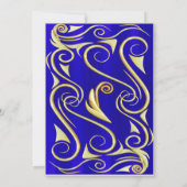 Baby Boy Birth Celebration Gold en Blue Kaart (Achterkant)