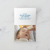 Baby Boy Birth Folded Announcement Card Aankondiging (Binnen)