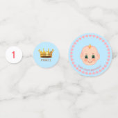 Baby Boy Birthday op blauw & wit Confetti (Achterkanten)