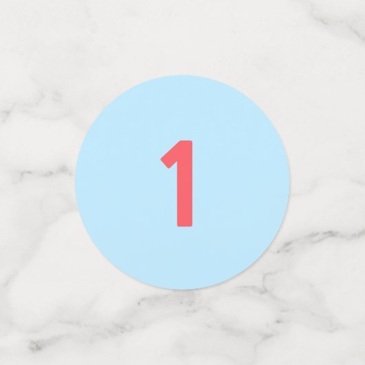 Baby Boy Birthday op blauw & wit Confetti (Kleine voorkant)