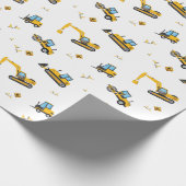 Baby Boy Birthday Party Construction Dump Truck Cadeaupapier (Hoek)