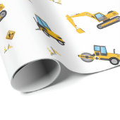 Baby Boy Birthday Party Construction Dump Truck Cadeaupapier (Rol Hoek)