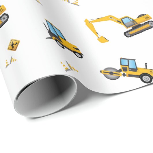 Baby Boy Birthday Party Construction Dump Truck Cadeaupapier (Rol Hoek)