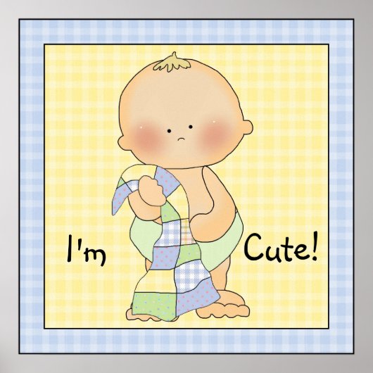Baby Boy Blanket Poster Art Print (Voorkant)
