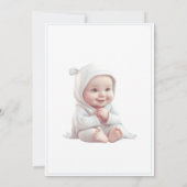 Baby Boy Blauw Baby shower Uitnodiging (Achterkant)