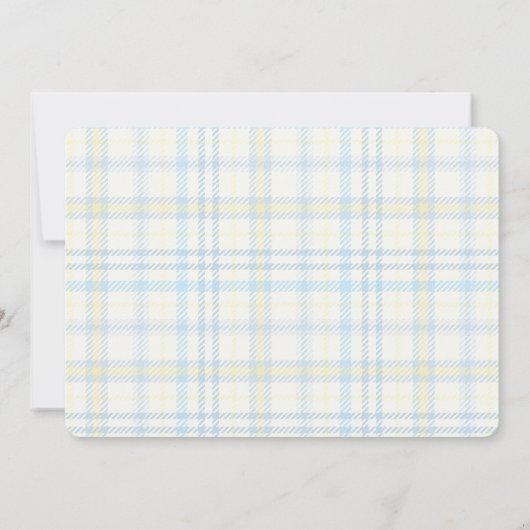 Baby Boy Blauw Foto Eenvoudig Schattig Gestreept P (Achterkant)