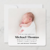 Baby Boy Blauw Foto Eenvoudig Schattig Plaid (Voorkant)