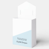 Baby Boy blauw Gepersonaliseerd Baby shower Bedankdoosjes (Geopend)