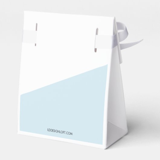 Baby Boy blauw Gepersonaliseerd Baby shower Bedankdoosjes (Achterkant)