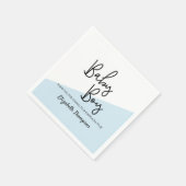 Baby Boy blauw Gepersonaliseerd Baby shower Servet (Hoek)