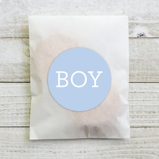 Baby Boy Blauw Geslacht Onthullen Partij Ronde Sticker