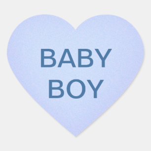 Baby Boy Blauw Hart Sticker