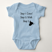 Baby Boy (blauw kruipen, lopen, rijden) Romper (Voorkant)