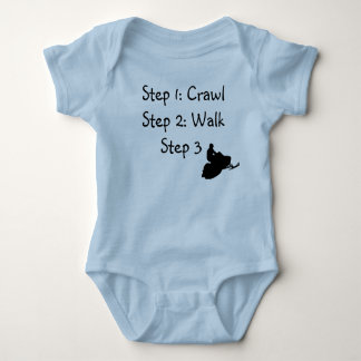 Baby Boy (blauw kruipen, lopen, rijden) Romper