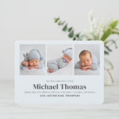 Baby Boy Blauw Multi Foto Eenvoudig Schattig Plaid (Staand voorkant)